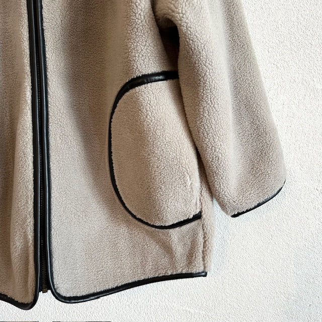 doux bleu　ナイロンボアジップブルゾン　　2567-063