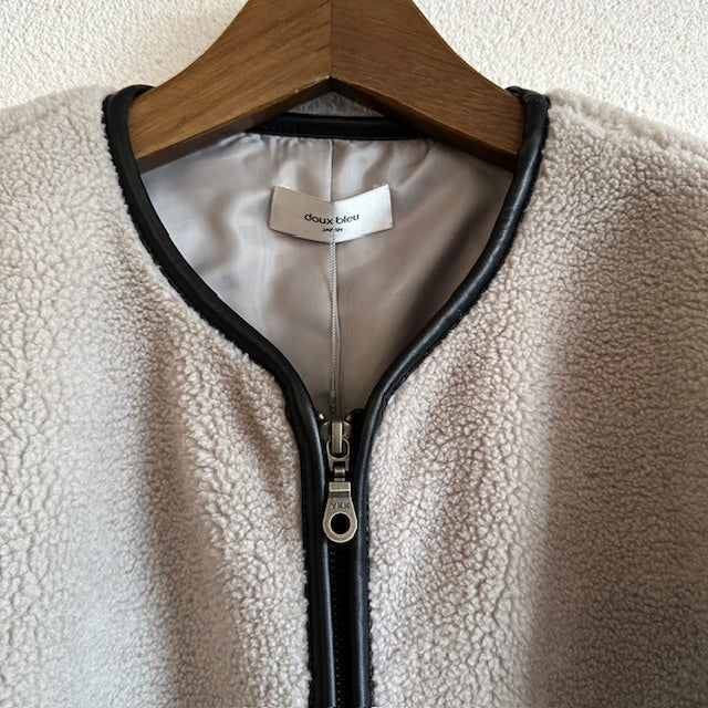 doux bleu　ナイロンボアジップブルゾン　　2567-063