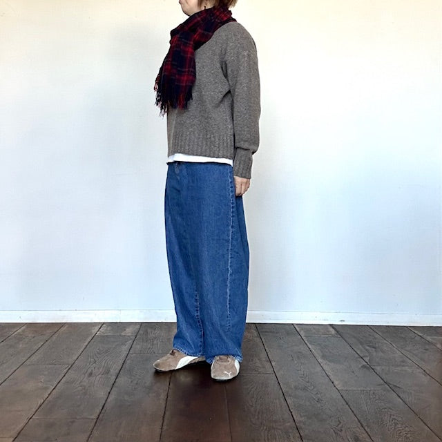 mao made　ヤクフィール２WAYクルーネックカーディガン　551118