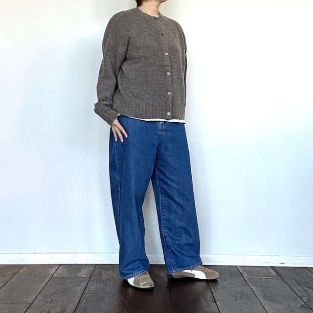 mao made　ヤクフィール２WAYクルーネックカーディガン　551118