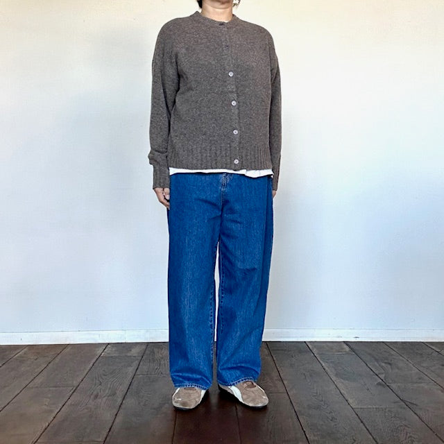 mao made　ヤクフィール２WAYクルーネックカーディガン　551118