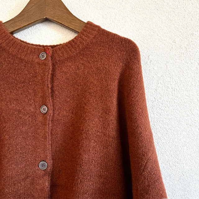 mao made　ヤクフィール２WAYクルーネックカーディガン　551118