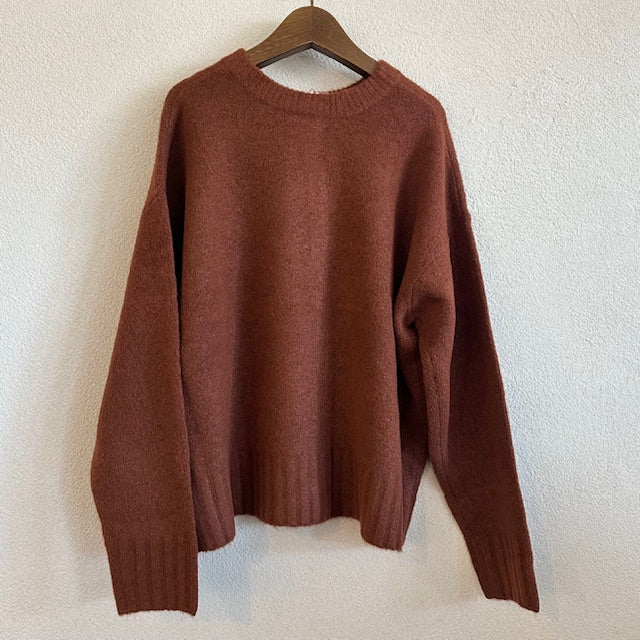 mao made　ヤクフィール２WAYクルーネックカーディガン　551118