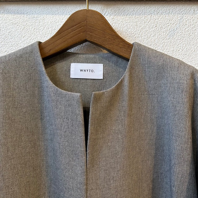WHYTO  ノーカラージャケット    WHT23HJK4021
