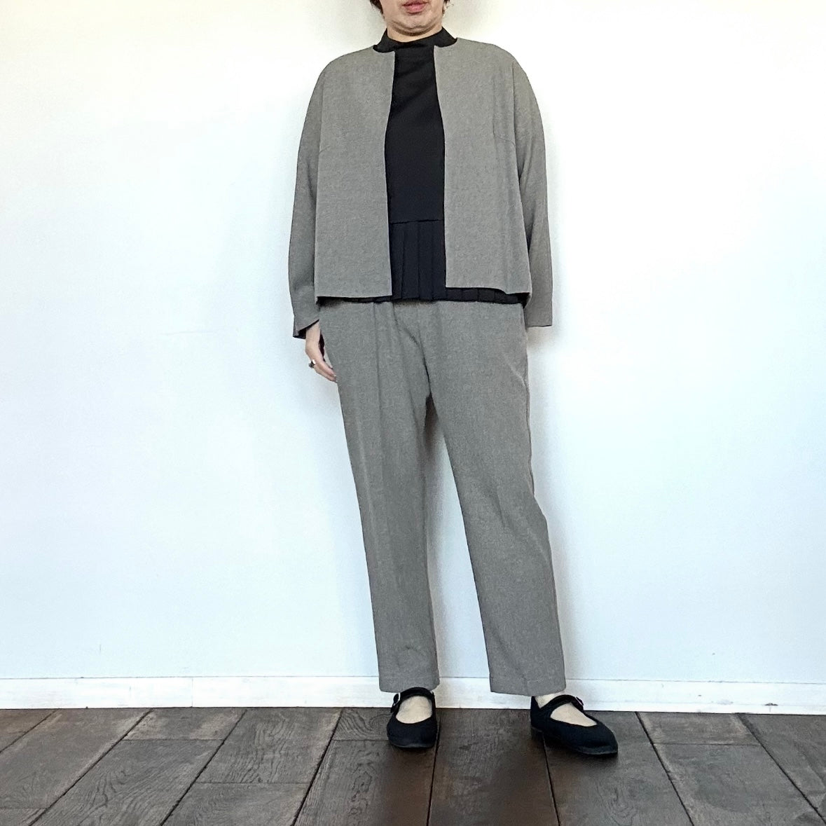 WHYTO  ノーカラージャケット    WHT23HJK4021