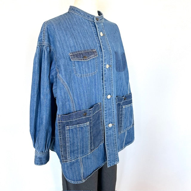 ESTROISLOSE　ネップへリンボン デニム ジャケット（インディゴ）　　　EB25405