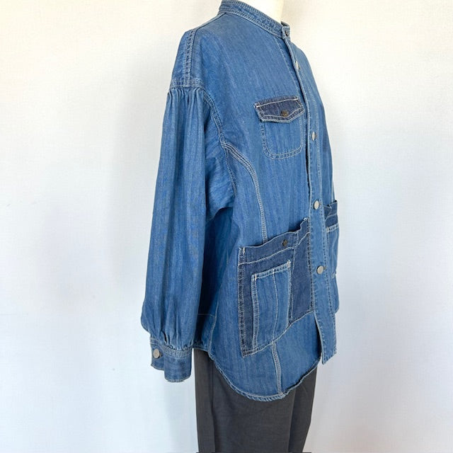 ESTROISLOSE　ネップへリンボン デニム ジャケット（インディゴ）　　　EB25405