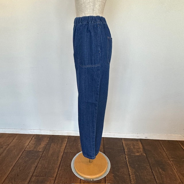 【5/2０まで２０％OFF】DanaFaneuil   デニムワイドパンツ イージーパンツ　ブルー 　　D7126110