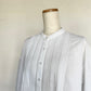 SOIL　ソイル　60s CAMBRIC PLAIN BANDED COLLAR PINTUCK SHIRT　NSL23551