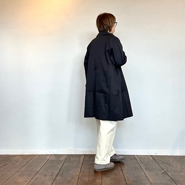 doux bleu　バルカラー Aラインコート　2617-011