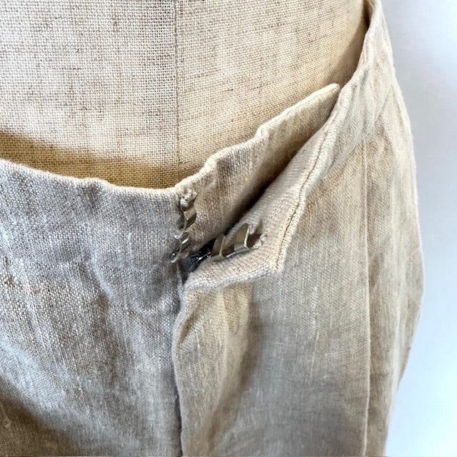 doux bleu　クラシックリネン Wタックパンツ　2615-005