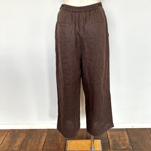 doux bleu　クラシックリネン Wタックパンツ　2615-005