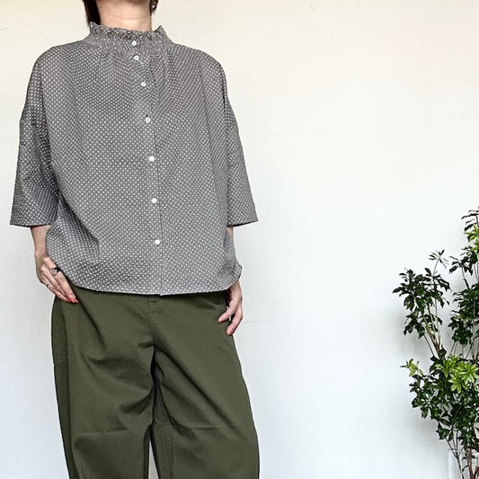sosotto　ソソット　　ゴムシャーリング２WAY６分袖ブラウス　　42534941