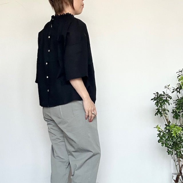 sosotto　ソソット　　ゴムシャーリング２WAY６分袖ブラウス　　42534941