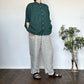 【再入荷】　DanaFaneuilダナファヌル　シャーリングチェック５分袖ブラウス　D6225213