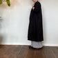 SOIL　POWER LOOM LINEN PLAIN BANDED COLLAR 3/4 SLEEVE PINTUCK DRESS　【BLACK】（ワンピース）　INSL22204