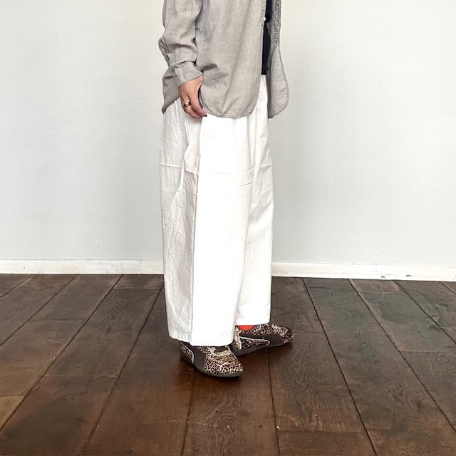 SALE】(g) グラム リラックスコットンワイドパンツ BLACK g-619