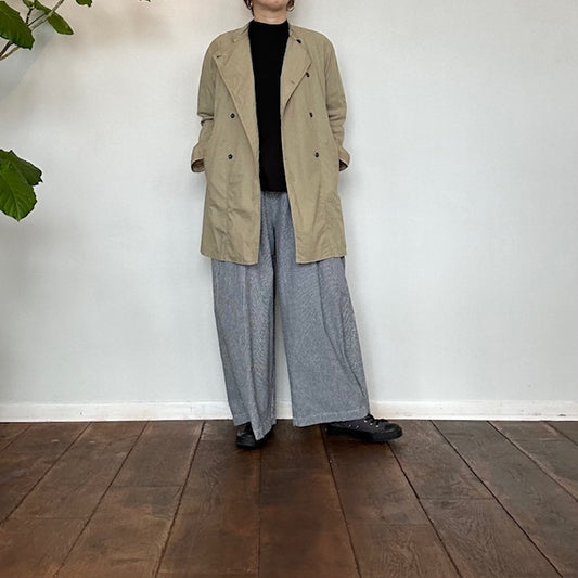 HTS（エイチティーエス）　60'S COTTON POPLIN STAND COLLAR DOUBLE BREAST JACKET　INHT2431CP　