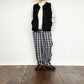 SOIL　	 WOOL / LINEN CHECK EASY PANTS　　　　　 INSL24715 　