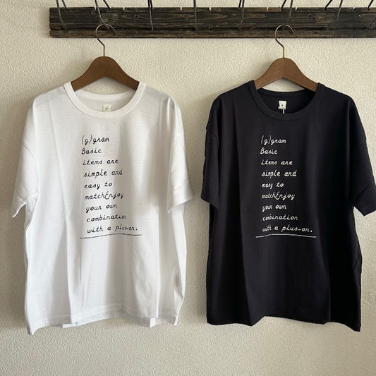 (g) グラム 天竺プリントTee ”COMMENT”  g-317cm