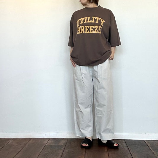 maison de soil    COTTON/LINEN DYED WEATHER 2TUCK TAPERED EASY PANTS   GNMDS2501CLW