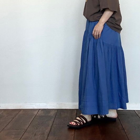 doux bleu　スシボイル タックギャザースカート 2616-036  ブルー