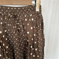 SOIL   80s COTTON VOILE DOT PRINT PATCHWORK GATHERED SKIRT　　NSL26057