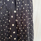 SOIL   80s COTTON VOILE DOT PRINT PATCHWORK GATHERED SKIRT　　NSL26057