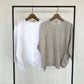 maison de soil    60s ORGANIC CAMBRIC 3/4SLEEVE  NOCOLLAR EMB SHIRT　　NMDS26223