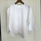 maison de soil    60s ORGANIC CAMBRIC 3/4SLEEVE  NOCOLLAR EMB SHIRT　　NMDS26223