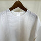 maison de soil    60s ORGANIC CAMBRIC 3/4SLEEVE  NOCOLLAR EMB SHIRT　　NMDS26223