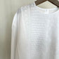 maison de soil    60s ORGANIC CAMBRIC 3/4SLEEVE  NOCOLLAR EMB SHIRT　　NMDS26223