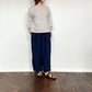 maison de soil    60s ORGANIC CAMBRIC 3/4SLEEVE  NOCOLLAR EMB SHIRT　　NMDS26223