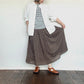 SOIL   80s COTTON VOILE DOT PRINT PATCHWORK GATHERED SKIRT　　NSL26057