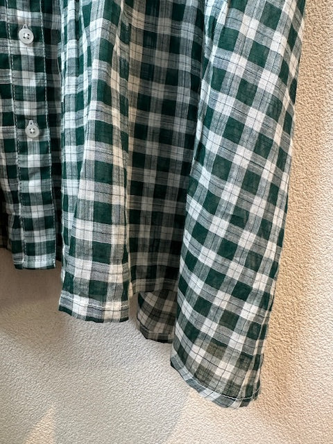 SOIL  　　FANCY GINGHAM CHECK BANDED COLLAR FRENCH/SL SHIRT　　NSL26101