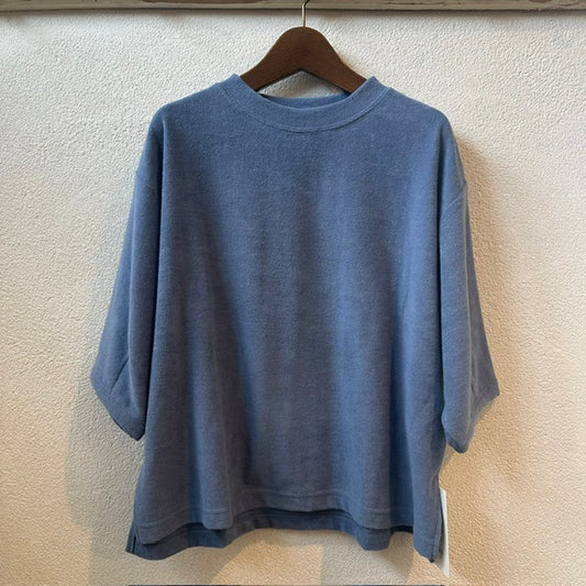 【5/2０まで3０％OFF】doux bleu｜パイル ハーフスリーブプルオーバー  BLUE　2531-085