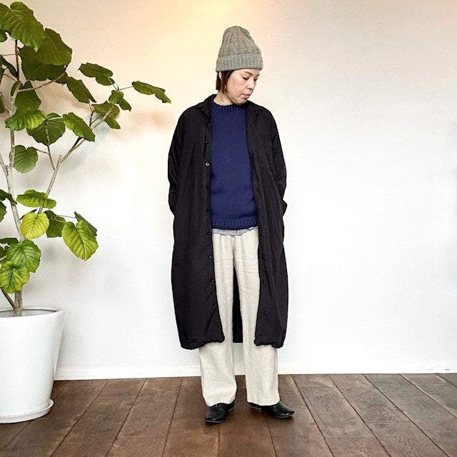 HTS（エイチティーエス）　60'S COTTON POPLIN ONE-UP COLLAR LONG SHIRT　INHT2202CP