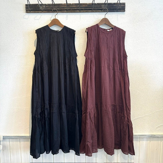 YARRA　INDIAピンタックワンピース　1624-287