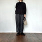 maison de soilメゾンドソイル　WORSTED SERGE 2TUCK TAPERED EASY PANTS (CHARCOAL)　GNMDS2501WS