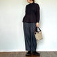 maison de soilメゾンドソイル　WORSTED SERGE 2TUCK TAPERED EASY PANTS (CHARCOAL)　GNMDS2501WS