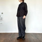 maison de soilメゾンドソイル　WORSTED SERGE 2TUCK TAPERED EASY PANTS (CHARCOAL)　GNMDS2501WS
