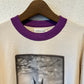 ESTROISLOSE　　リンガー天竺5分袖プリントTシャツ　　EC26210