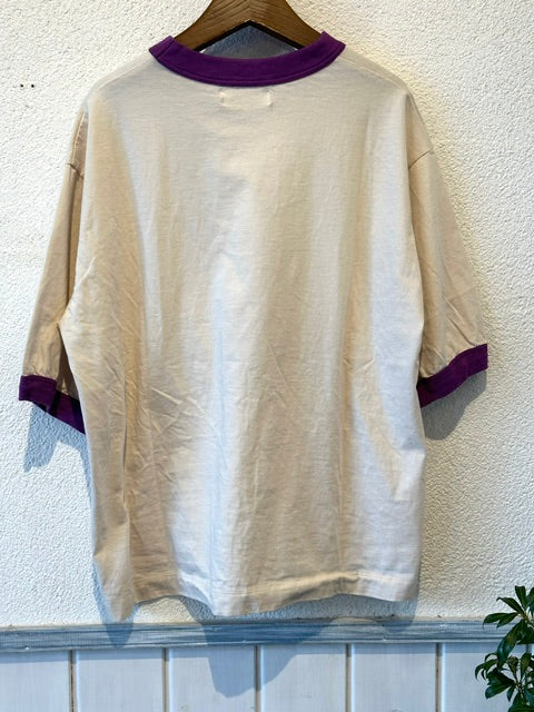 ESTROISLOSE　　リンガー天竺5分袖プリントTシャツ　　EC26210