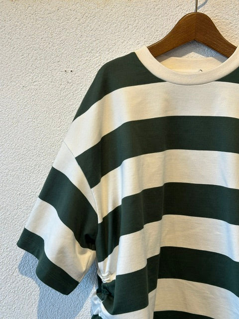 euphoric　ユーホリック　　ボーダー ドローストリングTシャツ　　EU-CT6202