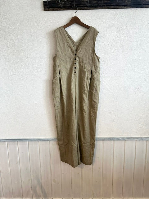 doux bleu　コットンリネン サロペット　2625-083