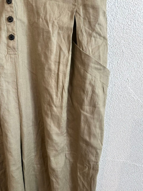 doux bleu　コットンリネン サロペット　2625-083