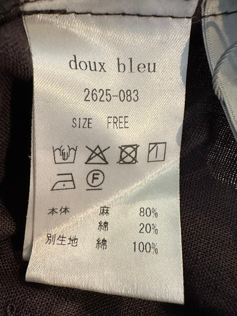 doux bleu　コットンリネン サロペット　2625-083