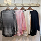 CHANTECLAIR【シャントクレール】　クルーネック９分袖バスクシャツ　　BI5125337
