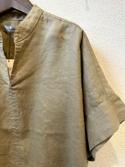 doux bleu　コットンリネン スキッパーシャツ　2623-081