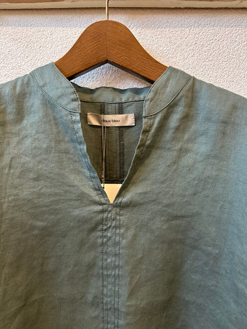 doux bleu　コットンリネン スキッパーシャツ　2623-081